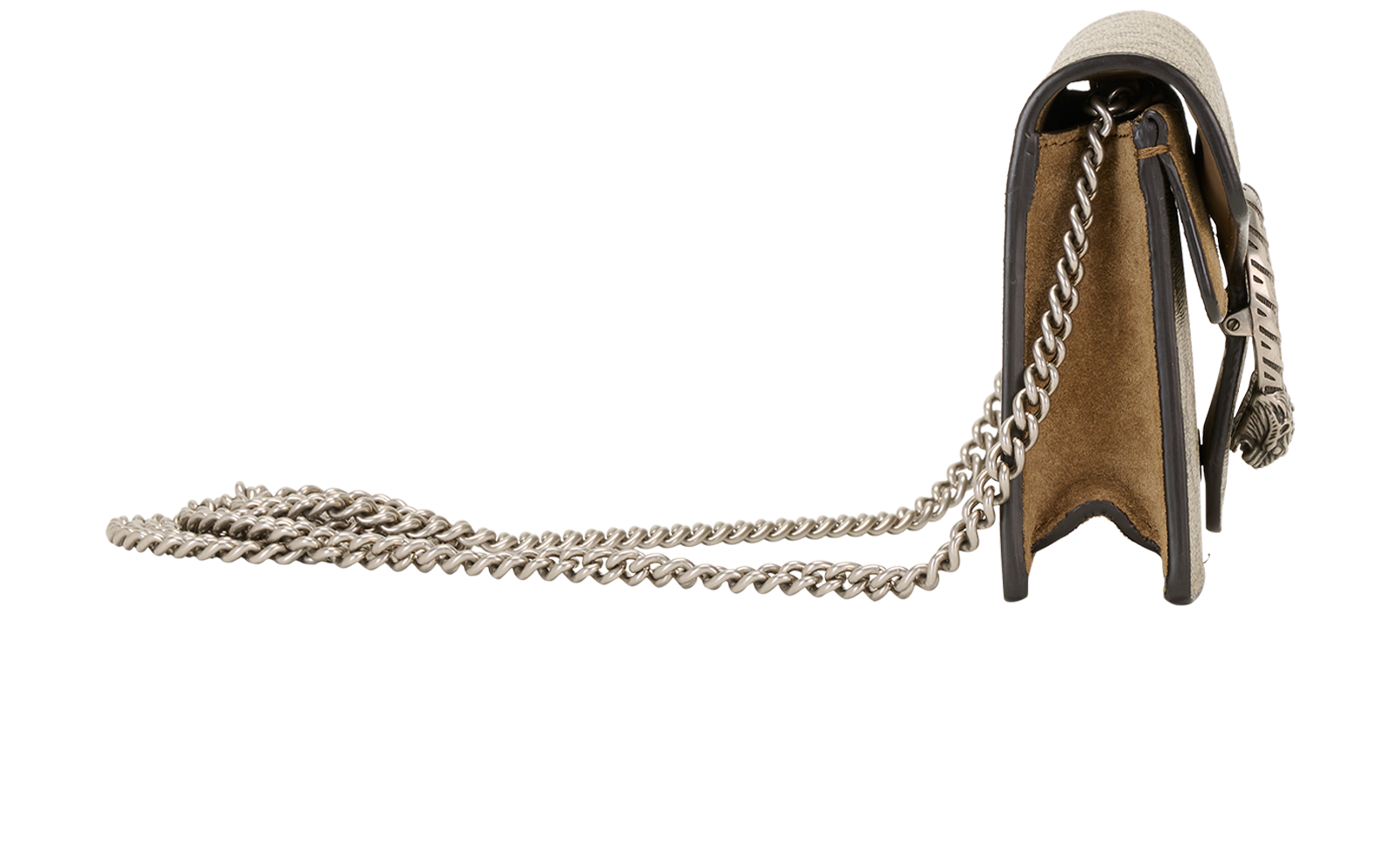 Super Mini Dionysus, &pound;620, Handbags, Beige, Canvas/Suede, Side view